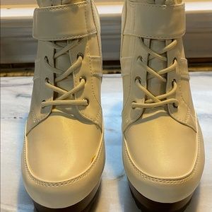 JLO Winter White Ankle Boots